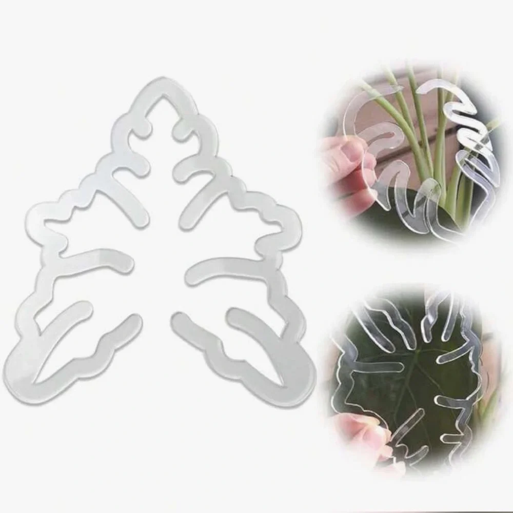 Transparent Plastic Plant Stem Support Clips For Indoor & Outdoor Plants - Picture 4 of 7